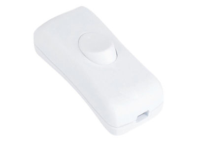 Dencon 2A White Inline Switch for Table Lamps - Easy Installation and Durability