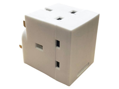 Dencon 3 Way Adaptor with 13A Fuse for Safe and Efficient Power Distribution