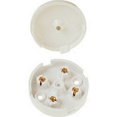 Dencon 5A 4 Terminal Junction Box with Selective Entries White (One Size)