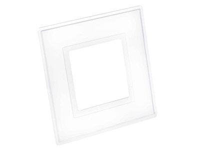 Dencon 88032NB Clear Finger Plate 1-Gang Pack of 2 DCN88032NB