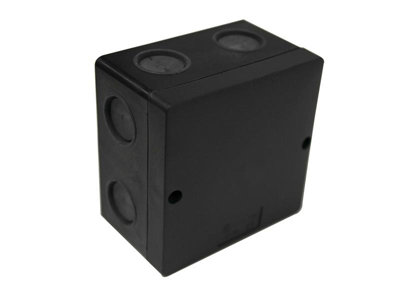 Dencon JB100B IP66 Junction Box Black 100 x 100mm DCNJB100B