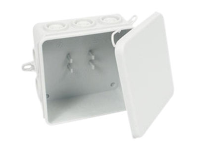 Dencon JB8130NB Square IP54 Junction Box 80mm DCNJB8130NB