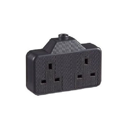 Dencon Trailing Twin Socket (UK Plug) Black (One Size)