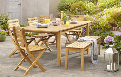 Garden table and 6 chairs b&q sale