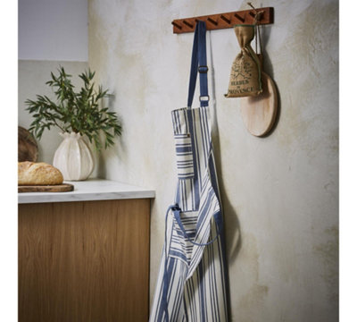 Denim Stripe Graphic Print 100% Cotton Apron