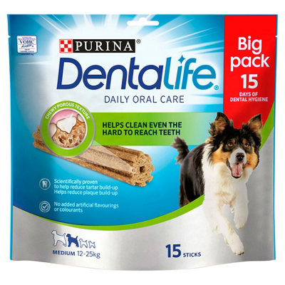 Dentalife Daily Oral Care Chk Chew Adult Md 15 Pk 345g (Pack of 3)