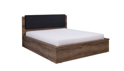 Denver 06 Ottoman Bed - Stylish Storage Double Bed in Oak Monastery - W1820mm x H1050mm x D2135mm