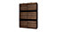 Denver 12 Sliding Door Wardrobe in Oak Monastery & Black Gloss - W1500mm x H2150mm x D690mm