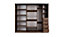 Denver 13 Sliding Door Wardrobe - Oak Monastery & Black Gloss with Mirror - W2500mm x H2150mm x D690mm