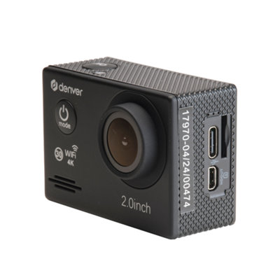 Denver 4K Ultra HD action cam with Wi-Fi function and accessories