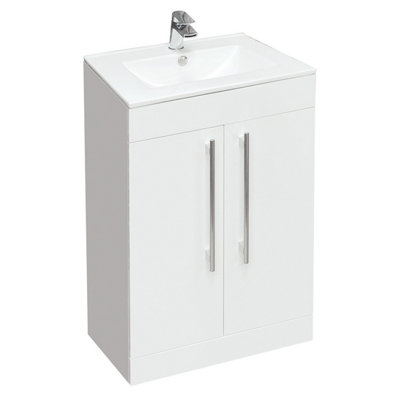 Denver Floor Standing 615mm Vanity Unit in White