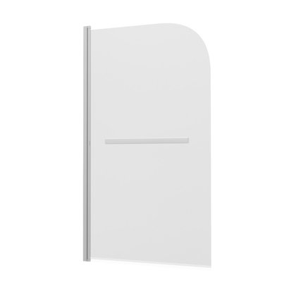 Denver Frameless Bath Shower Screen with Glass Swing Door and Towel Bar - 4