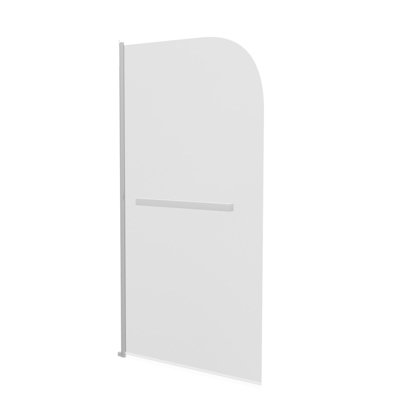 Denver Frameless Bath Shower Screen with Glass Swing Door and Towel Bar - 5