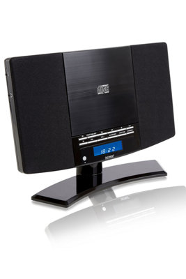 Denver MC-5220 Black Wall-Mountable CD Player with FM Radio and Alarm Clock Features