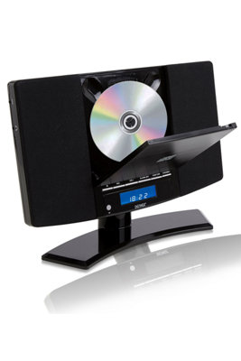 Denver MC-5220 Black Wall-Mountable CD Player with FM Radio and Alarm Clock Features