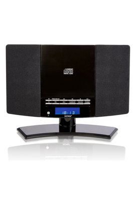 Denver MC-5220 Black Wall-Mountable CD Player with FM Radio and Alarm Clock Features