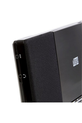 Denver MC-5220 Black Wall-Mountable CD Player with FM Radio and Alarm Clock Features