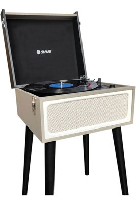 Denver VPR-250 Retro Vinyl Record Player with Bluetooth, Stereo Speakers and More