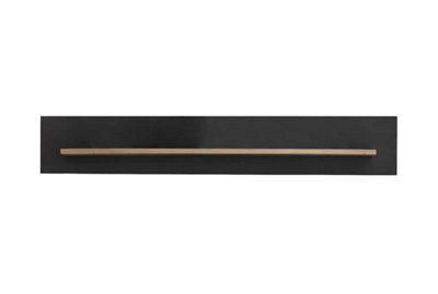 Dera 70 Wall Shelf - Oak Artisan & Graphite Finish - W1500mm x H250mm x D240mm