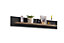 Dera 70 Wall Shelf - Oak Artisan & Graphite Finish - W1500mm x H250mm x D240mm