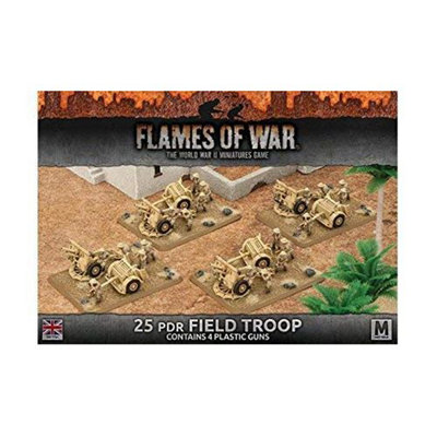 Desert Rats 25pdr Field Troop (Plastic, x4) - Brand New and Sealed