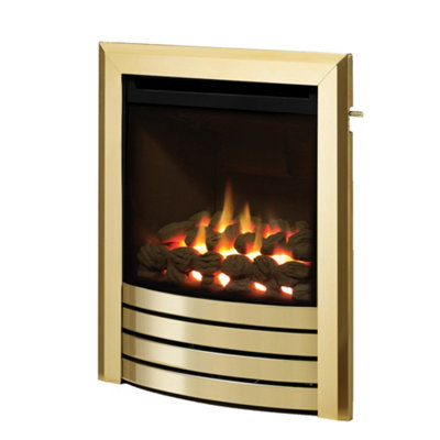 Design Brass Balanced Flue Gas Fire with Slide Control