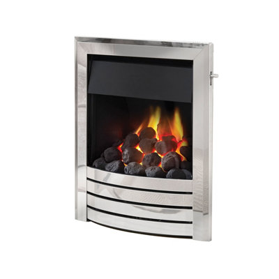 Design Chrome Convector Deepline Gas Fire with Slide Control