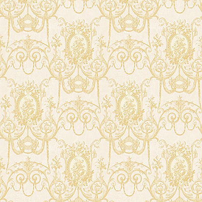 Design ID White Flower Damask Wallpaper Textured Metallic Paste The Wall Vinyl