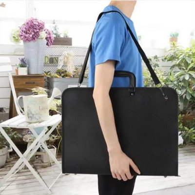 DESIGN PORTFOLIO WATER PROOF BLACK CASE ART WORK PAINTING FOLDER