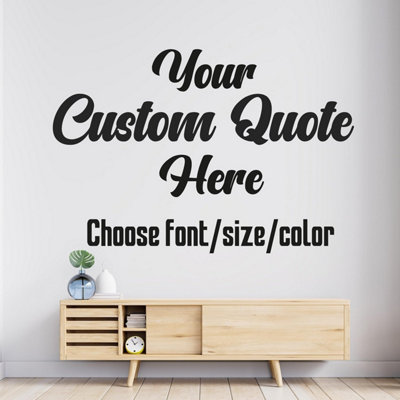 Design Your Own Wall Sticker Quote Decal Inspirational Saying Lettering ...