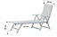 DesignDrop Bjorn Sun Lounger in White 157cm x 63cm x 95cm