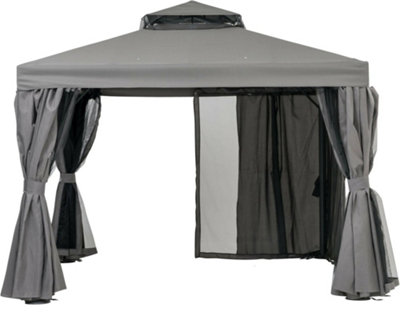 DesignDrop- Paradiso Pergola Gazebo Canopy, Outdoor Garden- 3m | DIY at B&Q