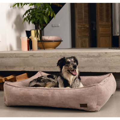 Designed by Lotte Dog Basket Ribbed Pink 65x60x20 cm Price Comparisons | Compare The Build