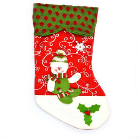 Designer Christmas Stocking Xmas Socks Decorations, Multi-Colour, One Size