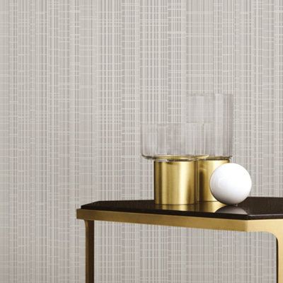 Designer Colours Grey Block Pattern Wallpaper