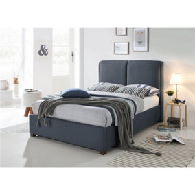 Designer Fabric Dark Grey Bed Frame - King 5ft