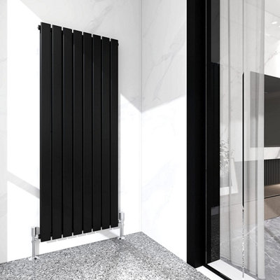 Designer Flat Panel Double Radiator 1600x544 Black by MCC