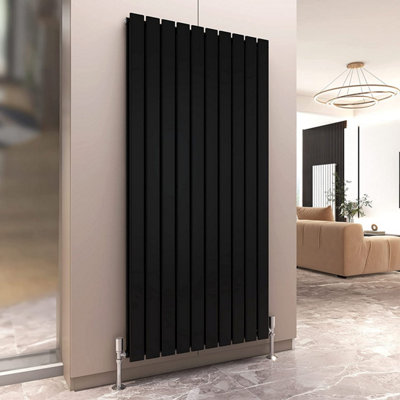 Designer Flat Panel Double Radiator 1600x680 Black by MCC