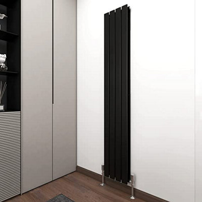 Designer Flat Panel Double Radiator 1800x272 Black by MCC