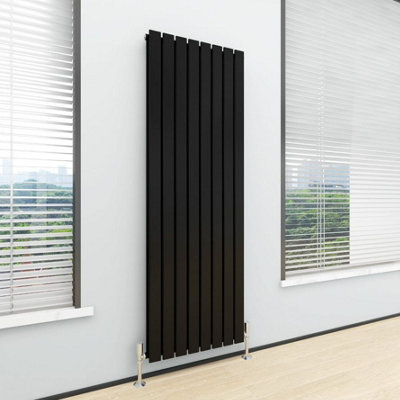 Designer Flat Panel Double Radiator 1800x544 Black by MCC