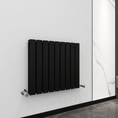 Designer Flat Panel Double Radiator 600x612 Black by MCC