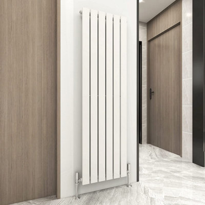 Designer Flat Panel Single Radiator 1600x408 White by MCC