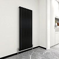Designer Flat Panel Single Radiator 1600x544 Black by MCC