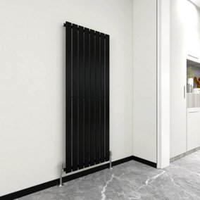 Designer Flat Panel Single Radiator 1600x544 Black by MCC