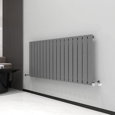 Designer Flat Panel Single Radiator 600x1156 Anthracite by MCC DIY at B&Q