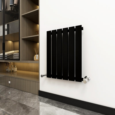 Designer Flat Panel Single Radiator 600x408 Black by MCC