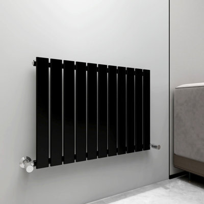 Designer Flat Panel Single Radiator 600x748 Black by MCC