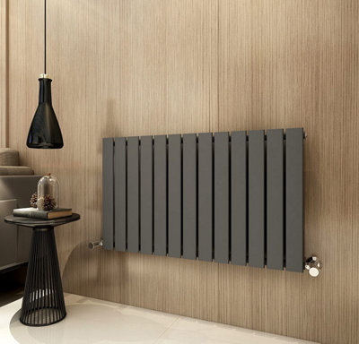 Designer Flat panel Single Radiator 600x884 Anthracite by MCC