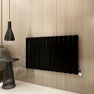 Designer Flat Panel Single Radiator 600x884 Black by MCC