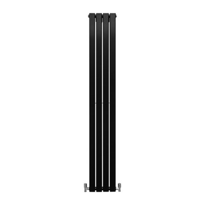 Designer Flat Radiator - 1800 x 280mm - Black